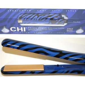 Chi Zebra 1 Flat Hair Iron Ceramic Collection Blue   Inventory 