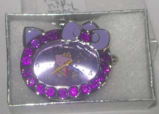 Hello Kitty Watch Necklace Purple  