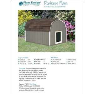 Large Dog House Project Plans Gambrel / Barn Roof Style, Pet Size up 
