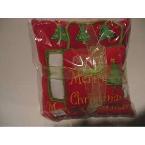  Ganz  Merry Christmas Pillow & Door Hanger Set: Kitchen 