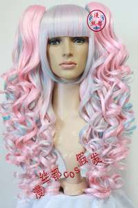   Powerblue Ponytails Halloween Cosplay Party Curly Hair Full Wig  