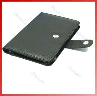 Book Black Leather Case Cover For  Kindle 3th  