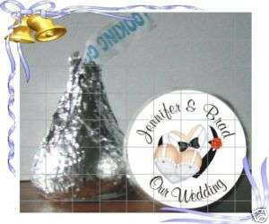 Wedding Hershey Kisses Candy Labels/Anniversary Kisses  