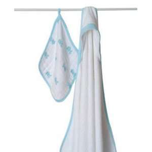 aden + anais Hooded Towel & Washcloth Set   Hide & Sea