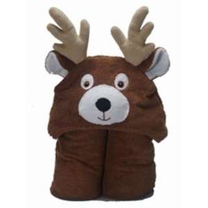    Personalized Big Deer Baby or Toddler Hooded Towel Buddy: Baby