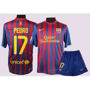  Barcelona 2012 Pedro Home Jersey Shirt & Shorts Size S 