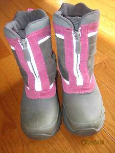 Lands End Pink/Gray Winter Boots Size 13  