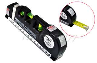 Level Laser Aligner Horizon Vertical Measure Measuring Tape 8FT