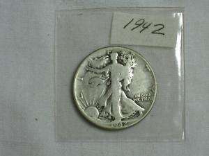 USA COINS LIBERTY WALKING Silver Half Dollar 1942  