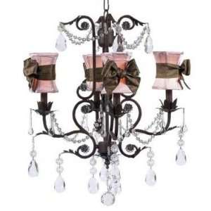   arm valentino chandelier w/hourglass sash shades