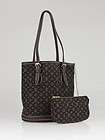Louis Vuitton Ebene Monogram Mini Lin Bucket PM Bag