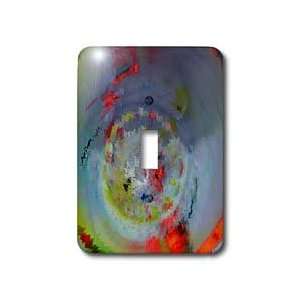 Florene Modern Abstract   Red Blue Green Ice   Light Switch Covers 