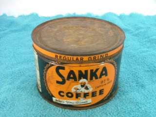 Sanka Coffee Tin One Pound Maxwell House Division  
