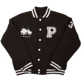  U.S. Polo Assn Boys 4 16 Black Wool Varsity Jacket 