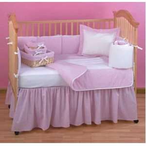 Trend Lab Pique and Seersucker 4 Piece Crib Set in Pink
