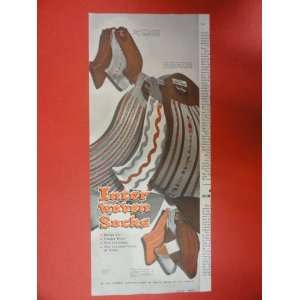   Company. 1950 Print Ad (color socks.) Orinigal Vintage Post magazine