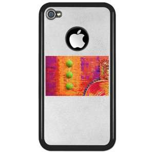  iPhone 4 Clear Case Black Abstract Peace Symbol 