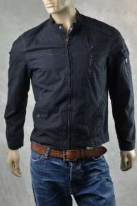 NEW GUESS Marciano Mens Coats Black Moto LOCUS Lined Jacket Coat Sz M 