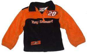 Boys NASCAR Polar Fleece SHIRT 2T Tony Stewart #20 Half Zip Top Jacket 