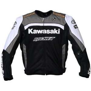  Kawasaki Mesh Replica Motorcycle Jacket, GunMetal/Black 