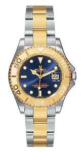  Rolex Yachtmaster Blue Index Dial Oyster Bracelet Two Tone 