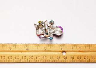   Colorful Crystal Rhinestone Purple Yellow Gradient Octopus Sized Ring