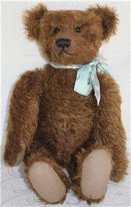 Antique~vntg LARGE 20~Steiff Teddy Bear brown mohair~Shoe button eyes 