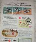 1954 advertising   General Electric vacuum cleaners GE Bridgeport 