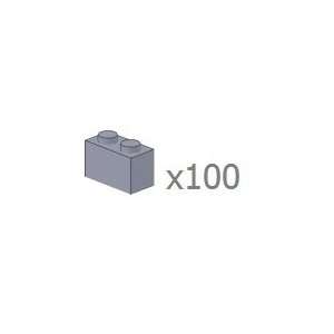  100x LEGO® Light Gray 1x2 Bricks Toys & Games