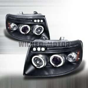   05 Ford Expedition Projector Headlights   Black Blue Lens: Automotive