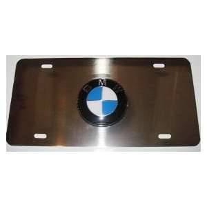  BMW Logo Chrome Aluminum License Plate Automotive