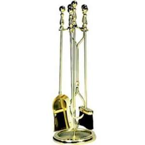  CG Products G3738 5 Piece Polished Brass Fireset: Home 