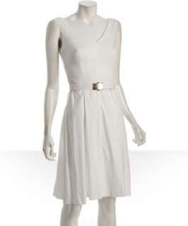 Prada sport white stretch cotton poplin belted dress  BLUEFLY up to 