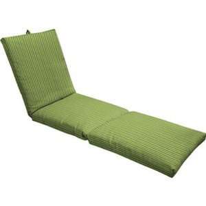 (1) Outdoor Patio Chaise Cushion ~ Spicy Lime Stripes ~ 21 