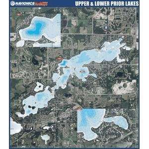   Map Upper & Lower Prior & Waconia Lakes Minnesota GPS & Navigation