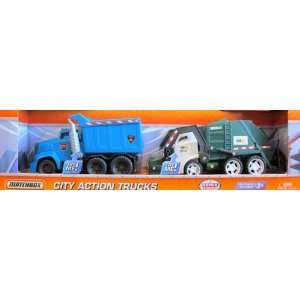  Matchbox City Action Trucks: Dump Truck & Garbage Truck 