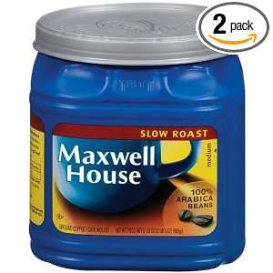Maxwell House Slow Roast (Medium) Ground Coffee, 33 Ounce Plastic Jugs 