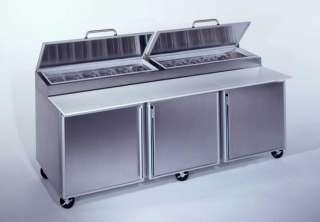 New Silver King 92 24 Pan Refrigerated Raised Rail Pizza Prep, Model 