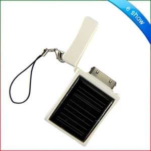 White portable Solar Charger for iPod, iPhone 3G 3GS  