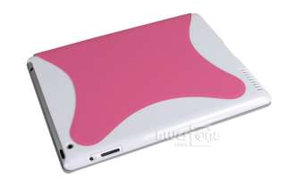 iPad 2 Magnetic Smart Leather Cover w/ Hard Case Pink  
