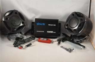Motorcycle 2 speakers + amplifier + radio +sd + remote  