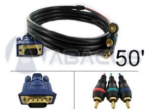   vga to 3 rca component video cable specifications features connectors