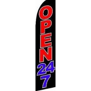  OPEN 24 7 Swooper Feather Flag 