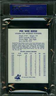 1958 Bell Brand Pee Wee Reese Dodgers PSA NM MT 8  
