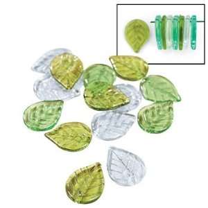  Clear & Green Leaf Bead Mix   Beading & Beads Arts 