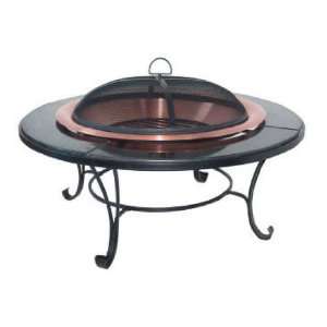   Direct 40? Black Granite Table Copper Fire Bowl Patio, Lawn & Garden