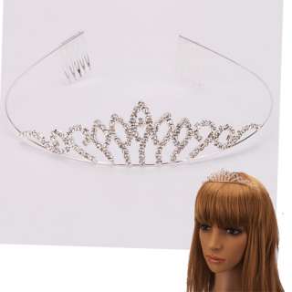 elegant rhinestone crown headband features 1 new and high quality