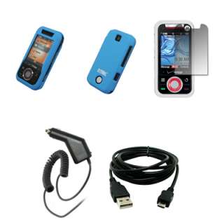 for Motorola Rival A455 Baby Blue Case+LCD+CLA+USB 738435323554  