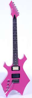 New Gothic Metal Rock Pink Electric Guitar 24 Frets Left Hand Handed 