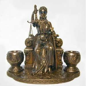 SALE Seated Lady Scales Justice Lawyer Statue Law Office Judge 